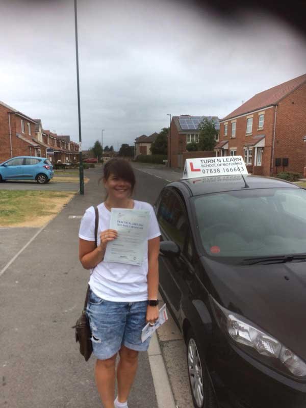 Brilliant driving today. Congrats on passing your driving test.