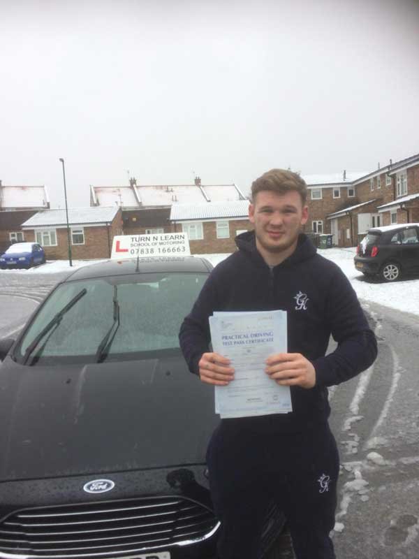 Well done on passing your driving test today.
